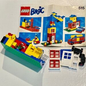 LEGO Basic 515 🏠 Building Set Vintage Clown Flowers Car House with Instructions
